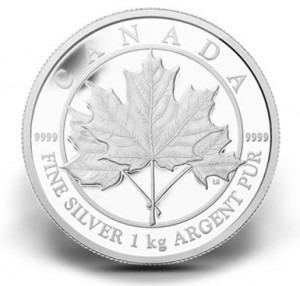 2012 Maple Leaf Forever One Kilogram Silver Coin