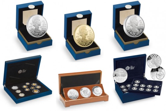 2012 UK Queen's Diamond Jubilee Silver Coins, Set and Collection