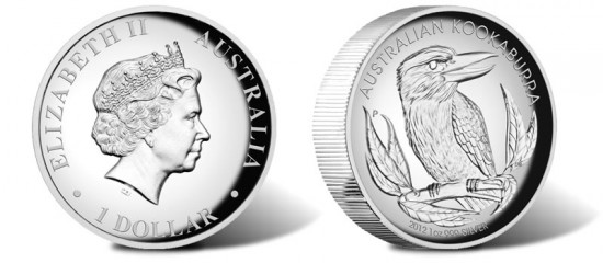 2012 Australian Kookaburra High Relief Silver Coin