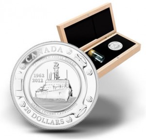 2012 $20 Canadian Coast Guard 50th Anniversary Silver Coin