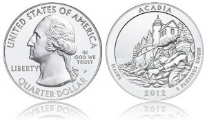 2012-P Acadia 5 Ounce Silver Uncirculated Coin