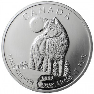 Canadian Wildlife 2011 Canadian Wolf Silver Bullion Coin