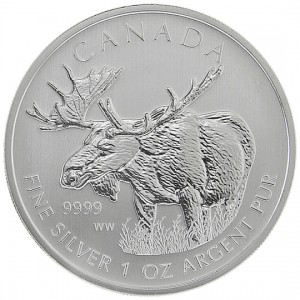 Canadian Wildlife 2012 Canadian Moose Silver Bullion Coin