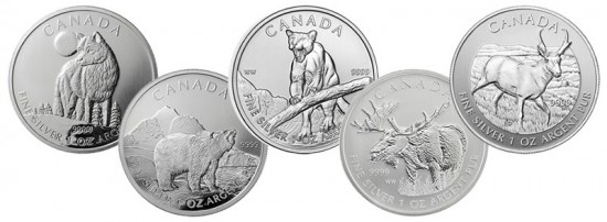 Canadian Wildlife Silver Bullion Coins