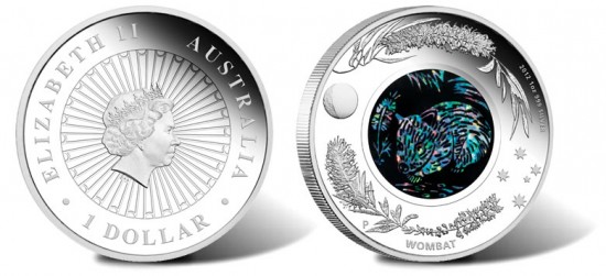 2012 Australian Opal Wombat Silver Coin