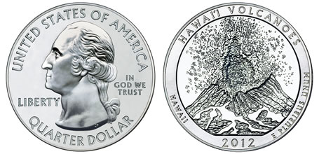 2012 Hawaii Volcanoes 5 Ounce Silver Bullion Coin