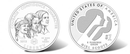 2013 Girl Scouts of the USA Centennial Silver Dollar Designs