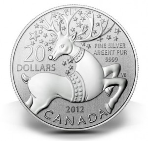 Canadian 2012 $20 Silver Magical Reindeer Commemorative Coin