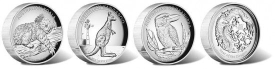 2012 Australian High Relief Four-Coin Silver Proof Set
