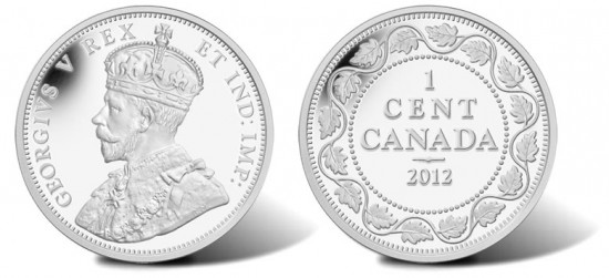 2012 Canadian Small Leaves Design (1911-1920) 1 Cent Silver Coin