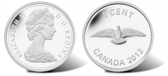 2012 Centennial Design Design (1967) 1 Cent Silver Coin