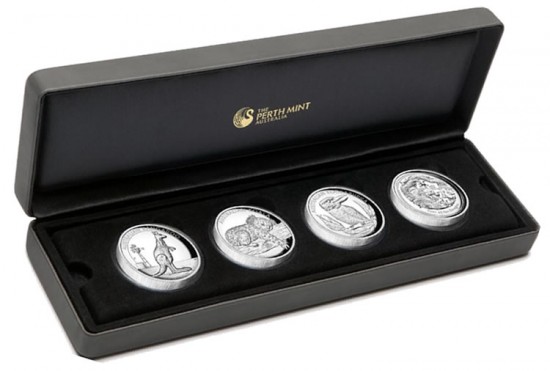 2012 High Relief Four-Coin Silver Proof Set Case