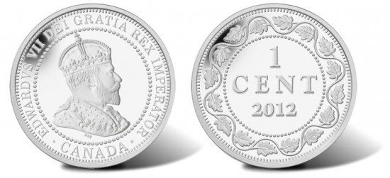 2012 Small Leaves Design (1908-1910) 1 Cent Silver Coin