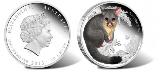 2013 Australian Bush Baby Possum Silver Coin