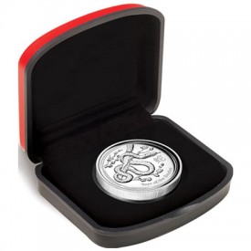 2013 Year of the Snake High Relief Silver Proof Coin in Case