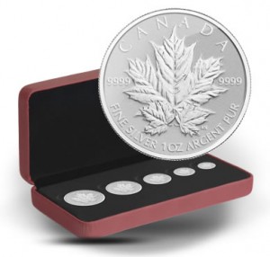 Silver Maple Leaf 25th Anniversary Fractional Set