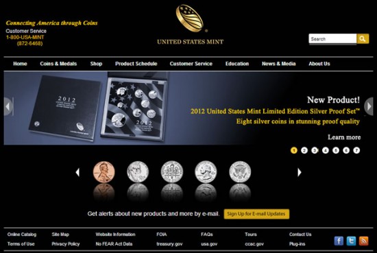 2012 Limited Edition Silver Proof Set on US Mint Site
