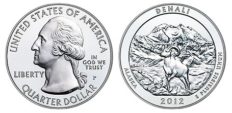 2012-P Denali National Park and Preserve 5 Ounce Silver Uncirculated Coin