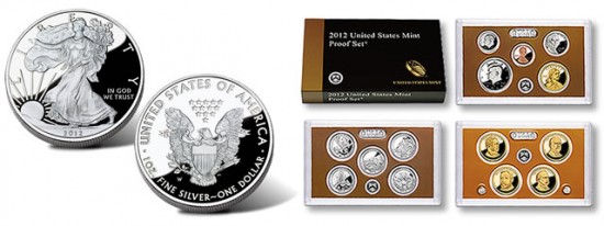 2012-W Proof American Silver Eagle and 2012 Proof Set