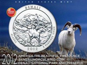 Denali National Park and Preserve 5 Ounce Silver Uncirculated Coin