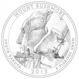 Mount Rushmore National Memorial Silver Coin Design