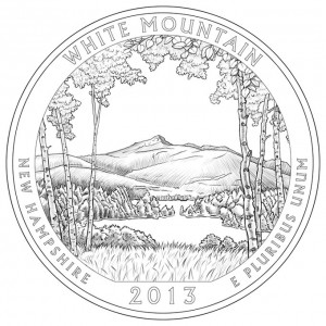 White Mountain National Forest Silver Coin Design