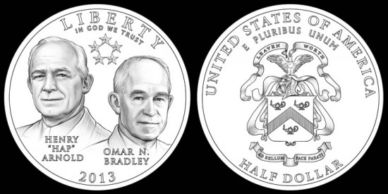 2013 50c 5-Star General Commemorative Clad Coin Designs