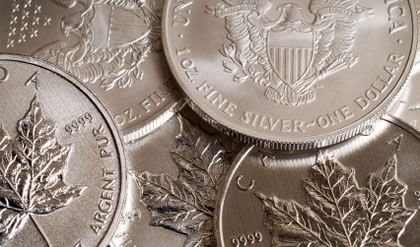 American Silver Eagle and Silver Maple Leaf coins