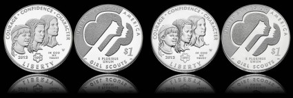 2013 Girl Scouts Silver Dollars - Proof and Uncirculated