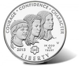 2013 Girl Scouts of the USA Centennial Silver Dollar - Obverse