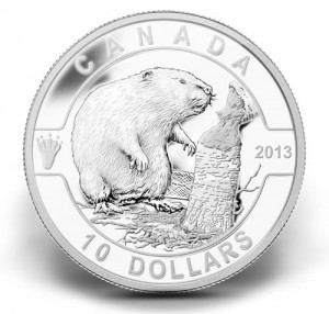 2013 O Canada Beaver Half Ounce Silver Coin