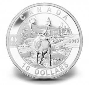 2013 O Canada Caribou Half Ounce Silver Coin