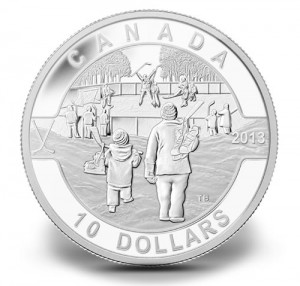 2013 O Canada Hockey Half Ounce Silver Coin