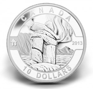 2013 O Canada Inukshuk Half Ounce Silver Coin
