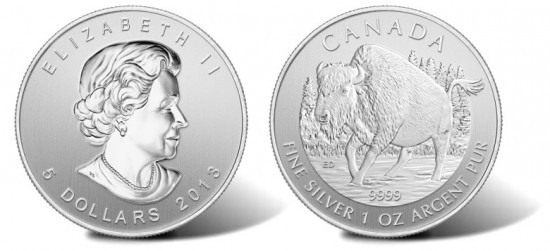2013 Wood Bison Silver Bullion Coin