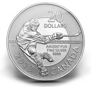 Canadian 2013 $20 Silver Hockey Commemorative Coin