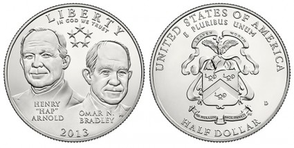 2013-D 5-Star Generals Half-Dollar Commemorative Coins - Uncirculated