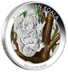 2013 Koala 1 Oz Colored Silver Coin