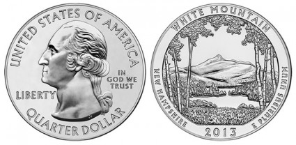 2013 White Mountain National Forest 5 Ounce Silver Bullion Coin