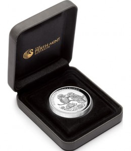 Case for the 2013 Kookaburra High Relief Silver Coin