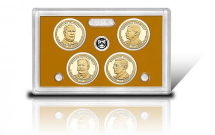 Lense with 2013-S Clad Proof Presidential $1 Coins