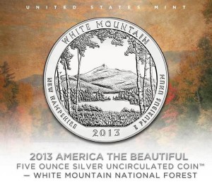 US Mint Image of 2013-P White Mountain Silver Uncirculated Coin