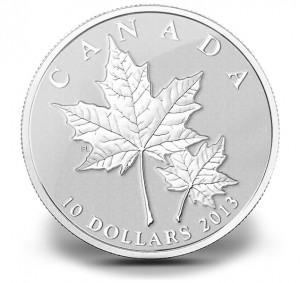 2013 Maple Leaf One-Half Ounce Silver Coin