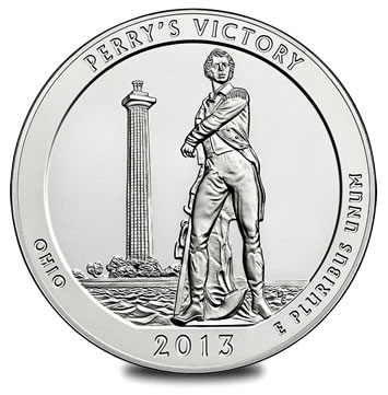 Reverse of 2013-P Perry's Victory and International Peace Memorial 5 Ounce Silver Uncirculated Coin