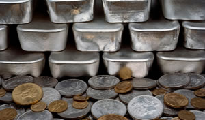 Silver Bars and Coins