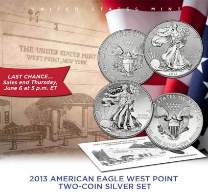 US Mint Last Chance Notice for West Point Two-Coin Set