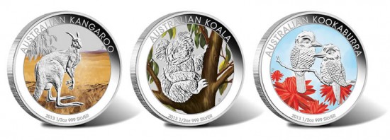 2013 50-Cent One-Half Ounce Silver Coins in 2013 Australian Outback Collection
