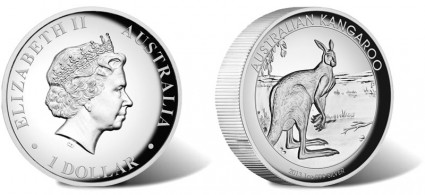 2013 Australian Kangaroo High Relief Silver Coin