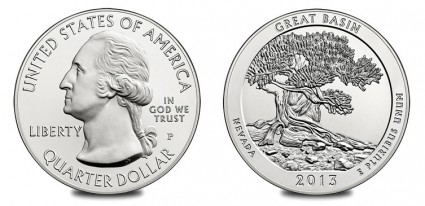 2013 Great Basin 5 Oz Silver Uncirculated Coin