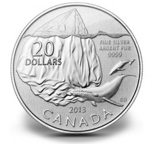 Canadian 2013 $20 Iceberg Commemorative Silver Coin